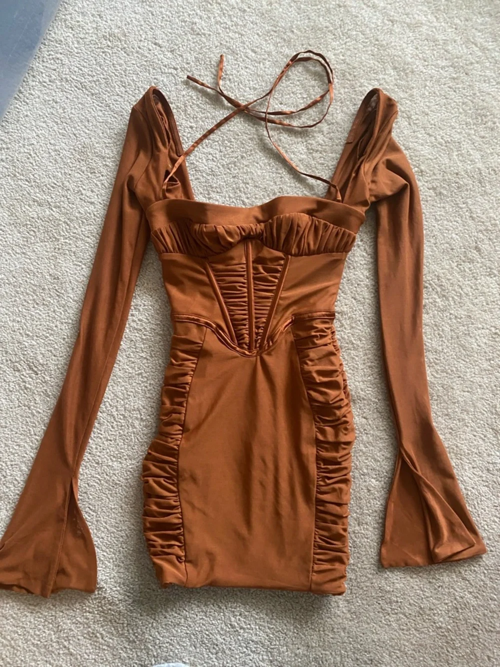 Oh Polly size XS-2 corset mini gathered dress - Picture 1 of 6